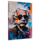 Pop Art Albert abstraktes Wissenschaftler-Porträt Wandbild