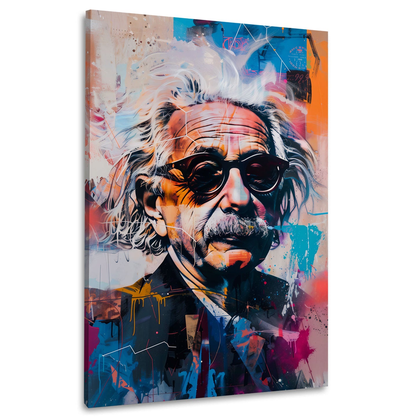 Pop Art Albert abstraktes Wissenschaftler-Porträt Wandbild