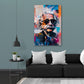Pop Art Albert abstraktes Wissenschaftler-Porträt Wandbild