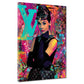 Pop Art Audrey Porträt Luxus Fashion Wandbild