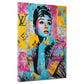 Pop Art Audrey Porträt Vintage Look Wandbild