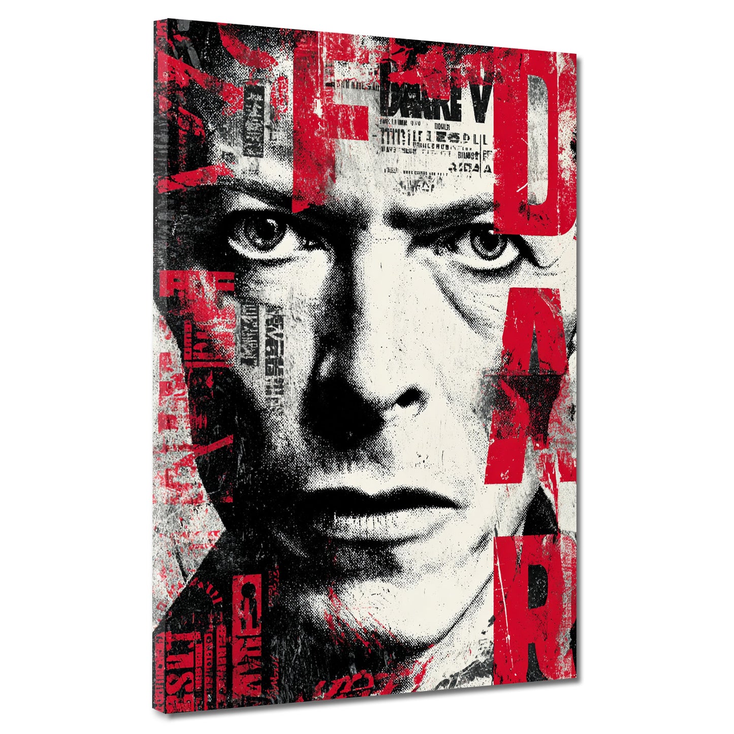 Bowie Porträt ausdrucksstarkes Design Wandbild