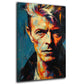 Pop Art Bowie Porträt intensiv Ausdruck Wandbild