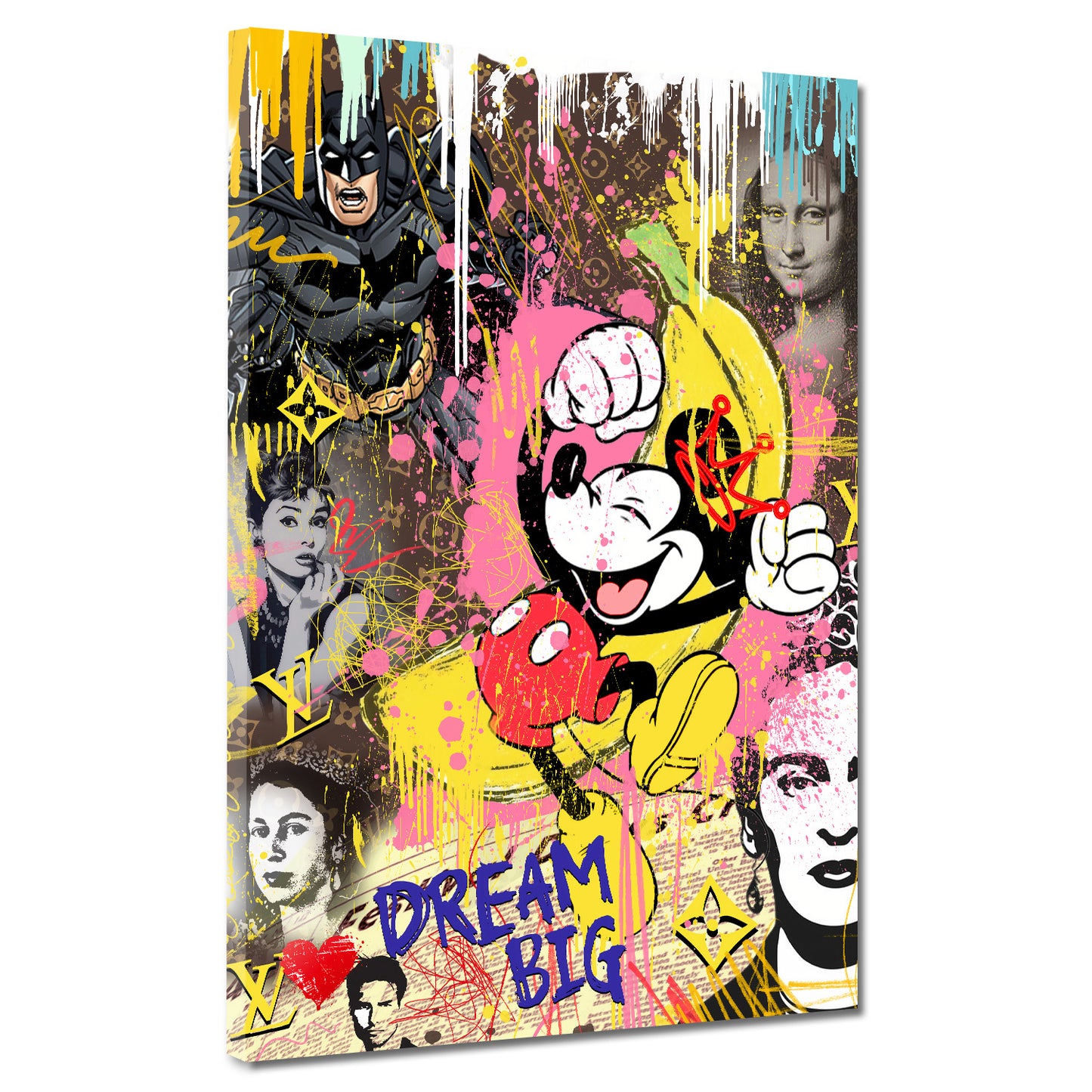 Pop Art Comic Maus Ikonen Dream Big Statement Wandbild