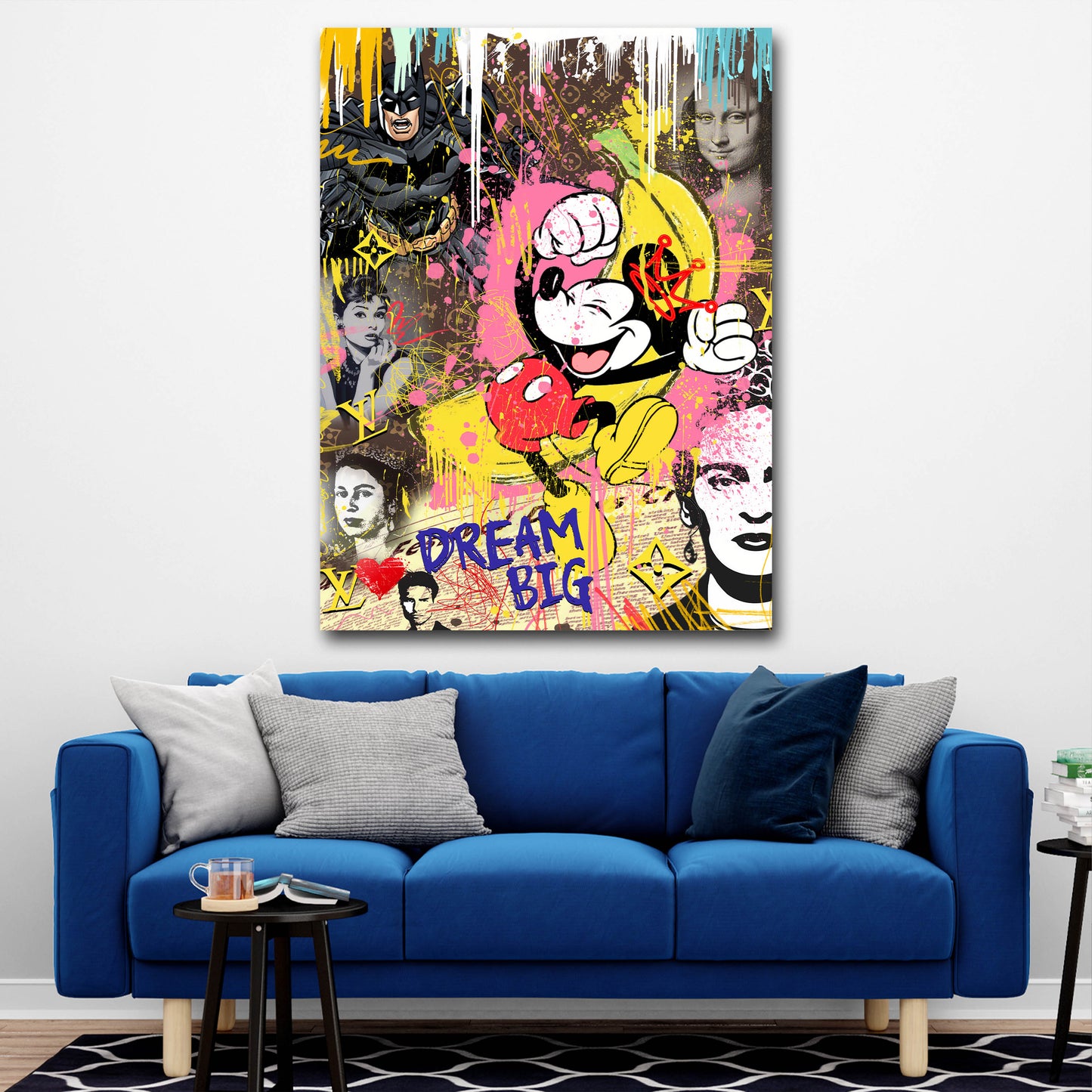 Pop Art Comic Maus Ikonen Dream Big Statement Wandbild