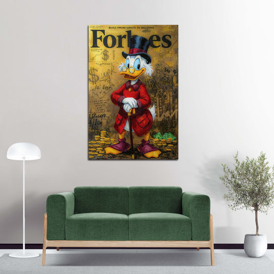 Pop Art Dagobert Geld und Erfolg Business Wandbild