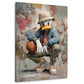 Pop Art Duck mit Basketball im Street Art Style Wandbild
