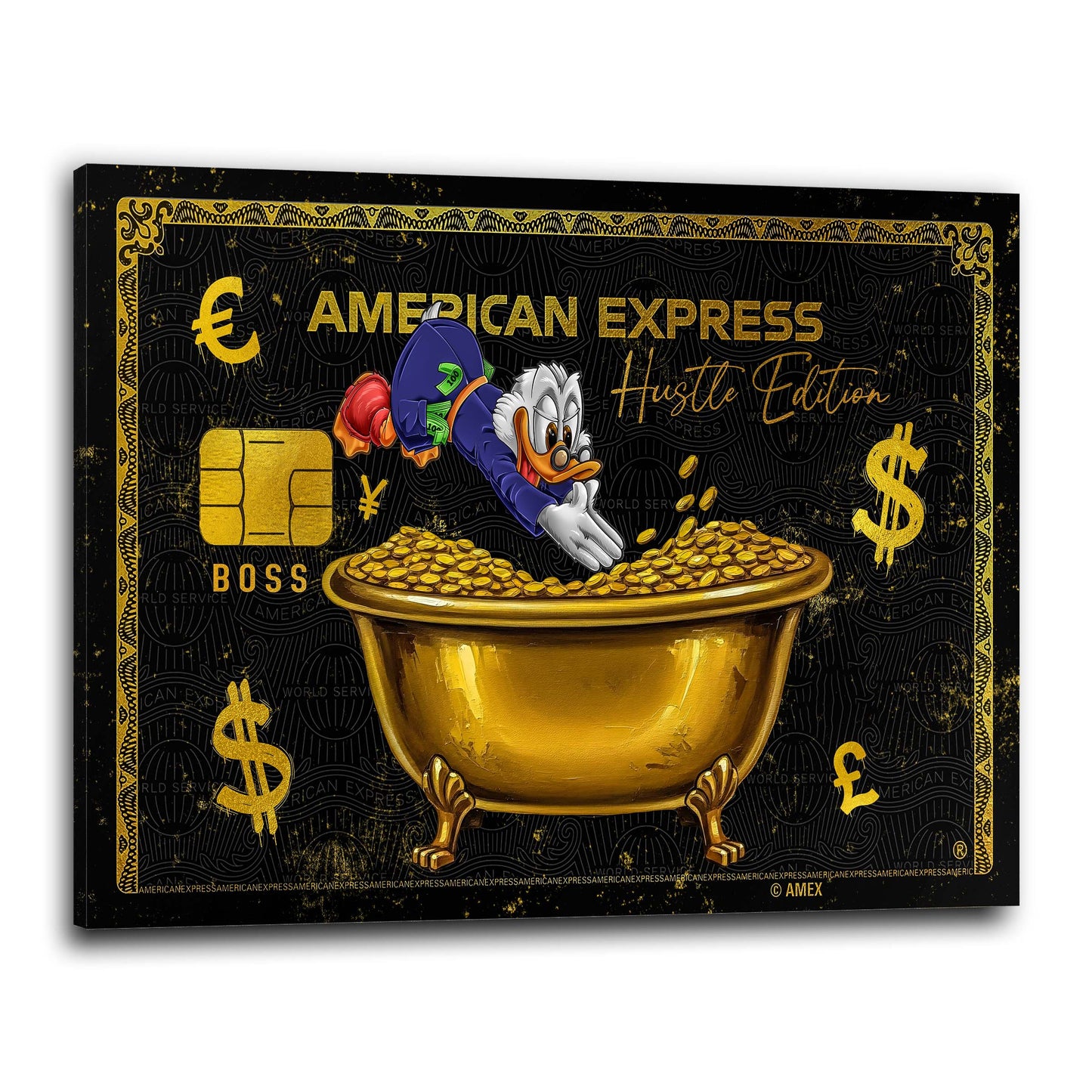 Pop Art Duck Geld Reichtum Luxus American Success Wandbild