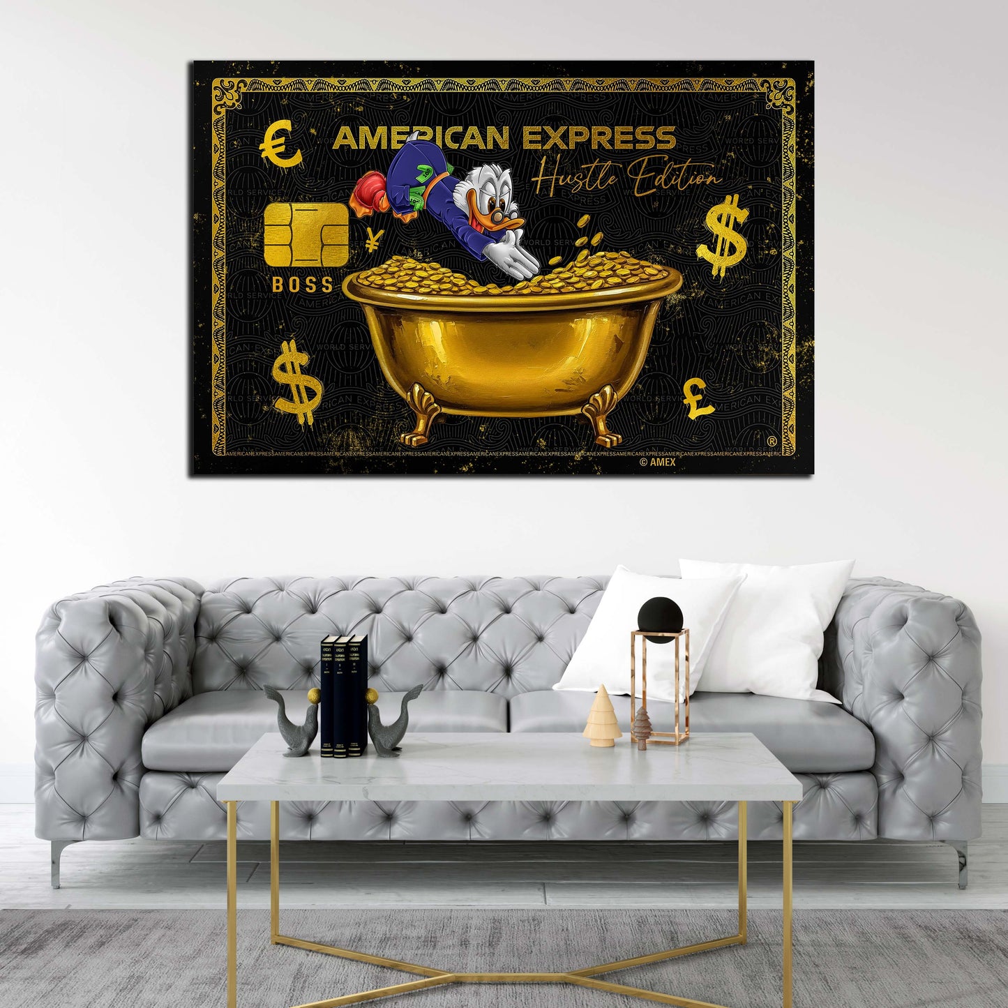 Pop Art Duck Geld Reichtum Luxus American Success Wandbild
