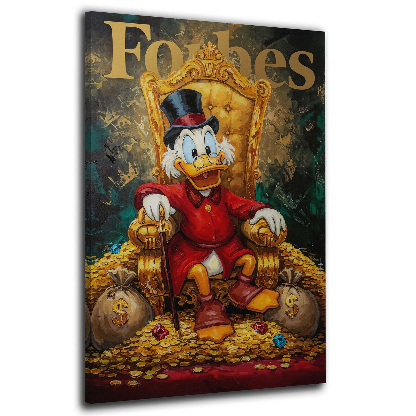 Pop Art Duck Reichtum König Geld und Erfolg Wandbild