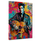 Pop Art Elvis Porträt mit Gitarre Wandbild