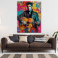 Pop Art Elvis Porträt mit Gitarre Wandbild