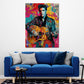 Pop Art Elvis Porträt mit Gitarre Wandbild