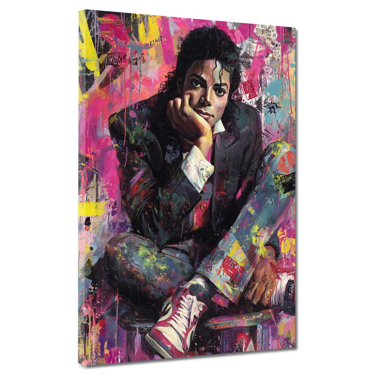 Pop Art Jackson mit Sneakers – Wandbild