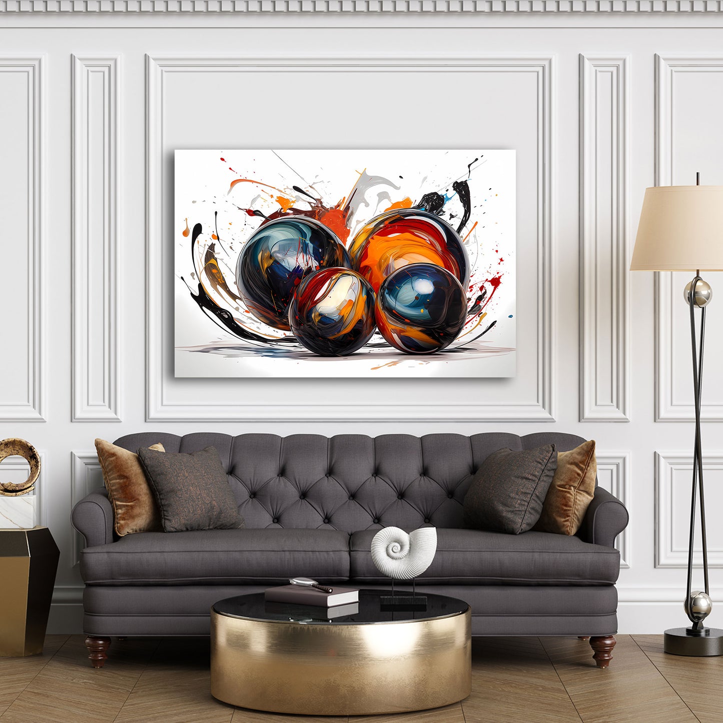 Pop Art Kugeln abstrakte Farbexplosion modern Wandbild