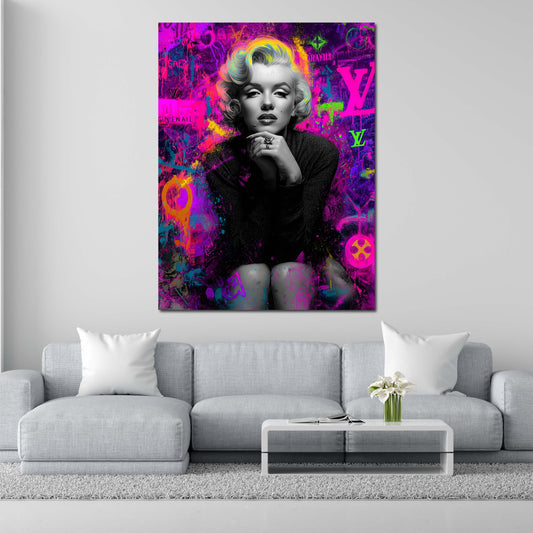 Pop Art Marilyn Porträt Glamour Wandbild