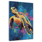 Pop Art Schildkröte Unterwasser Stil Wandbild