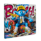 Pop Art Smurf Comic Boss Geld und Erfolg Wandbild