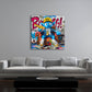 Pop Art Smurf Comic Boss Geld und Erfolg Wandbild