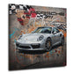 Pop Art Sportwagen 911 Turbo S Porsche Wandbild