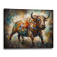 Pop Art Stier Ausdruckskraft Tiermalerei Wandbild