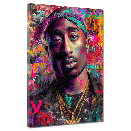 Pop Art Tupac Porträt Luxus Street Style Wandbild