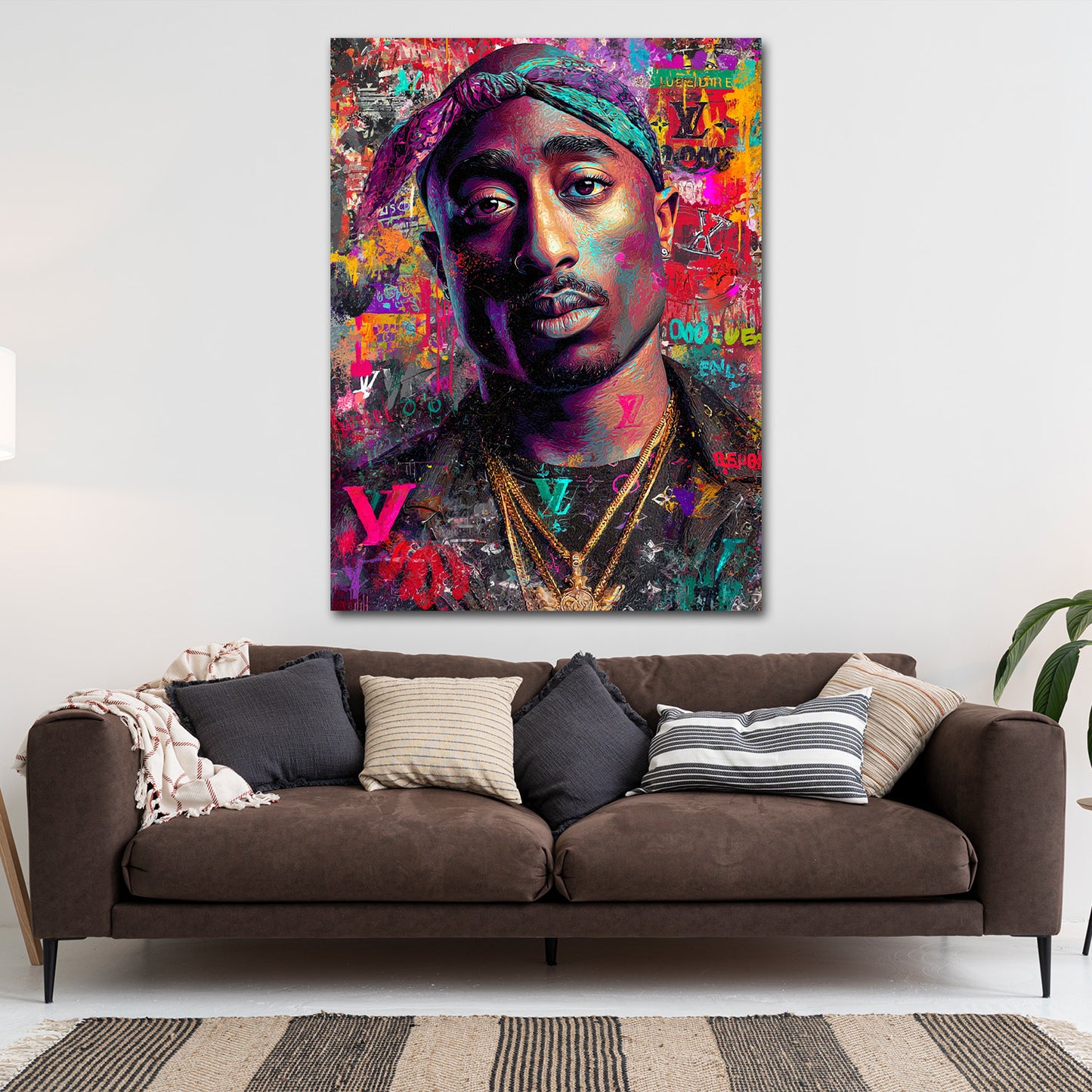 Pop Art Tupac Porträt Luxus Street Style Wandbild