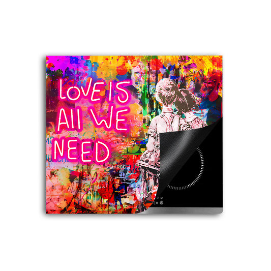 Pop Street Art Style Herdabdeckplatte Induktionsschutz für Ceranfeld & Küche Deko