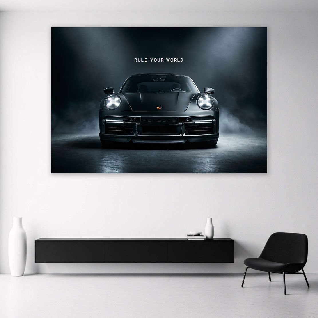 Porsche 911 Rule Your World dramatisches Licht Wandbild