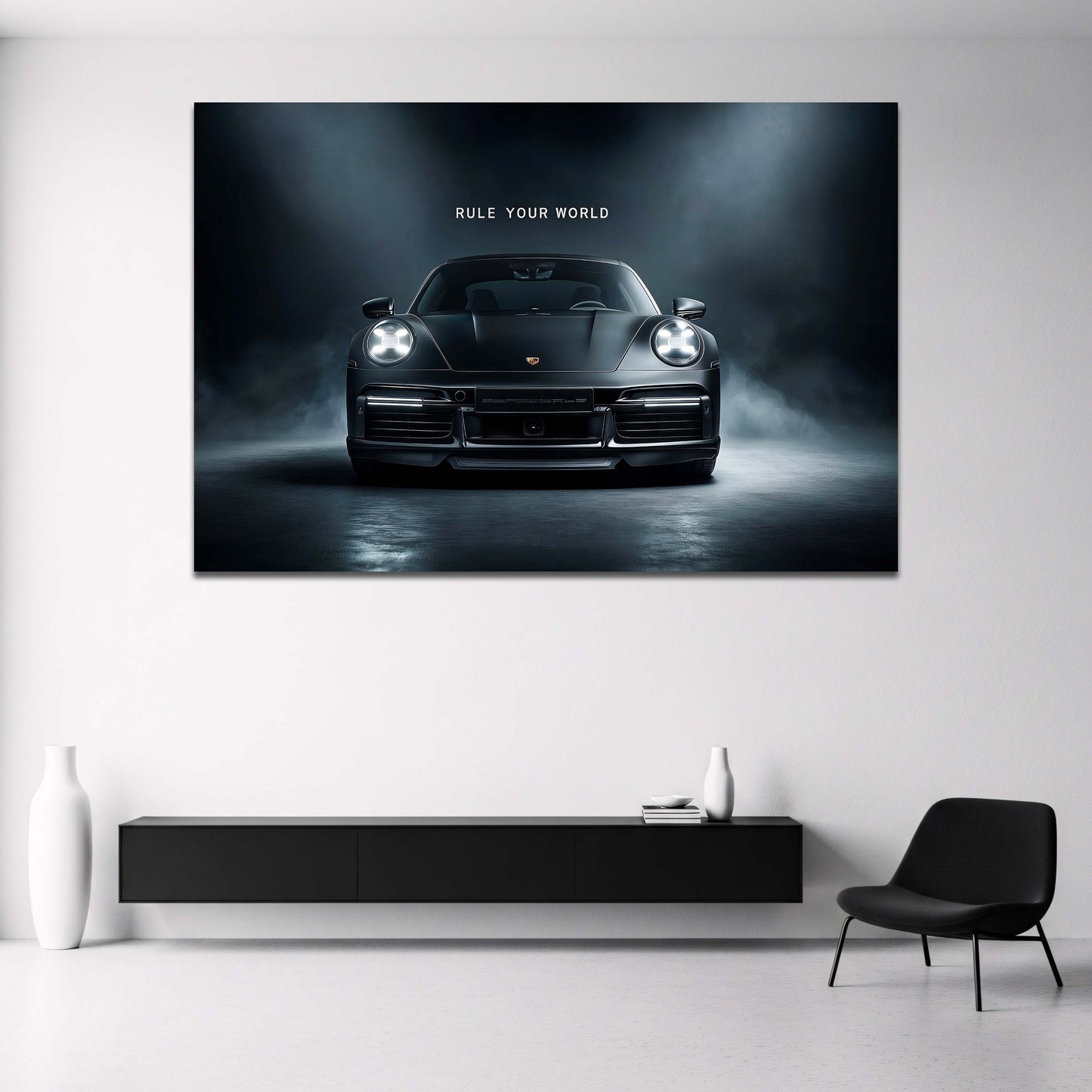 Porsche 911 Rule Your World dramatisches Licht Wandbild