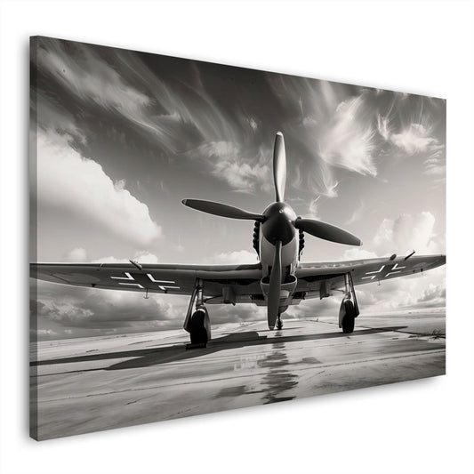 Propellerflugzeug dramatisch in Ölmalerei Wandbild