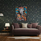 Pop Art Wandbild im Hochformat an einer Wohnraumwand