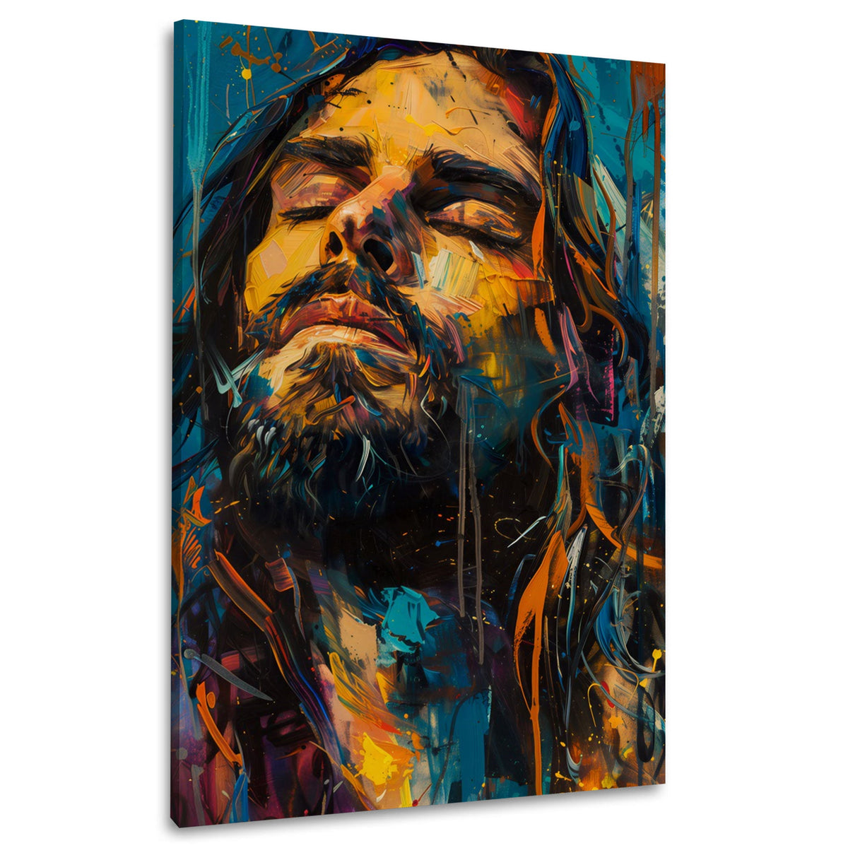 Rockmusiker Porträt Wandbild im Hochformat