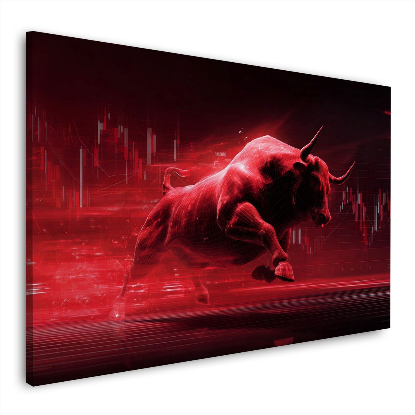 Roter Bulle Börse Trading Erfolg dynamische Bewegung Wandbild