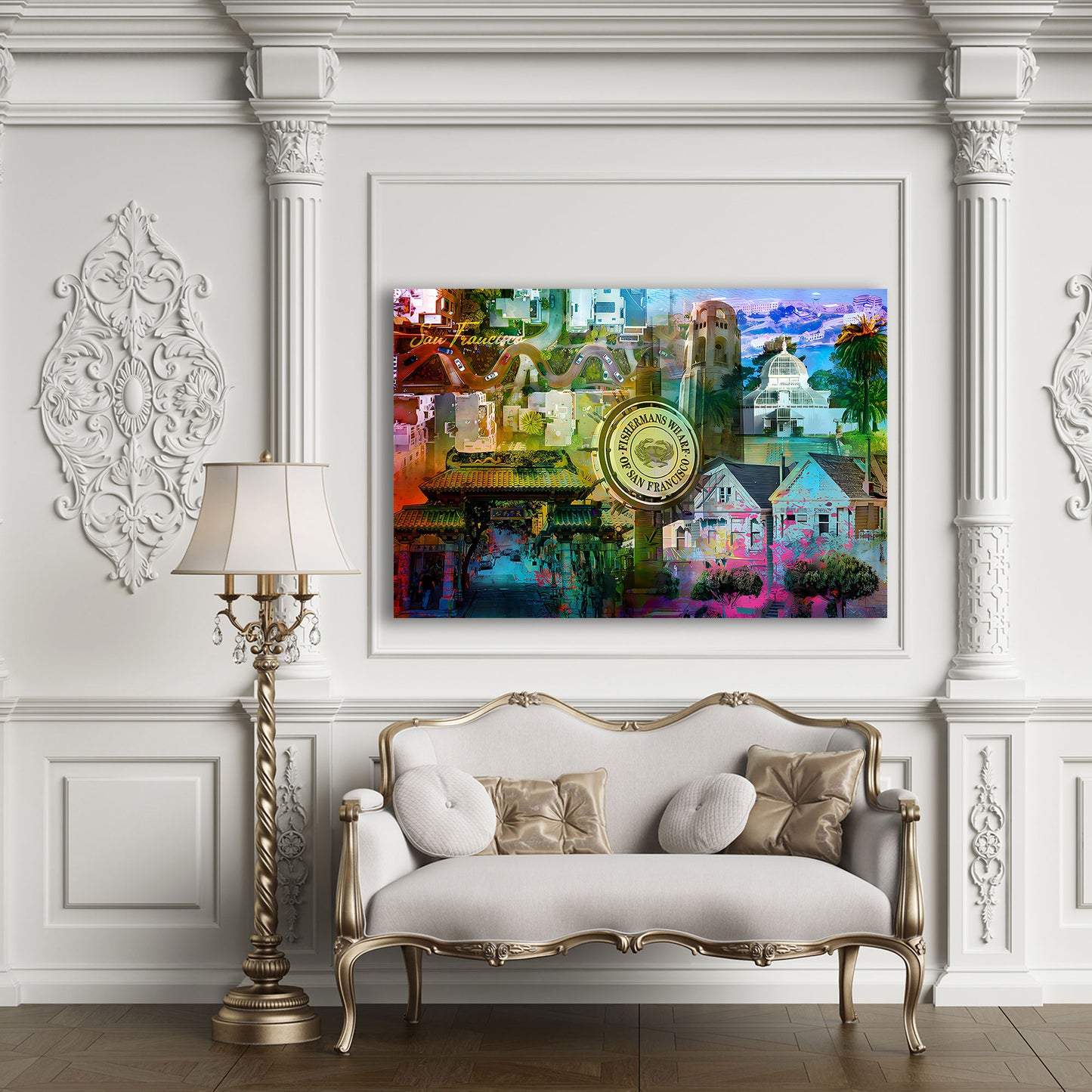 San Francisco Lombard Street Chinatown Wandbild