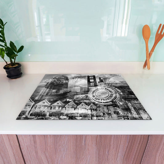 San Francisco Skyline Herdabdeckplatte Induktionsschutz für Ceranfeld & Küche Deko