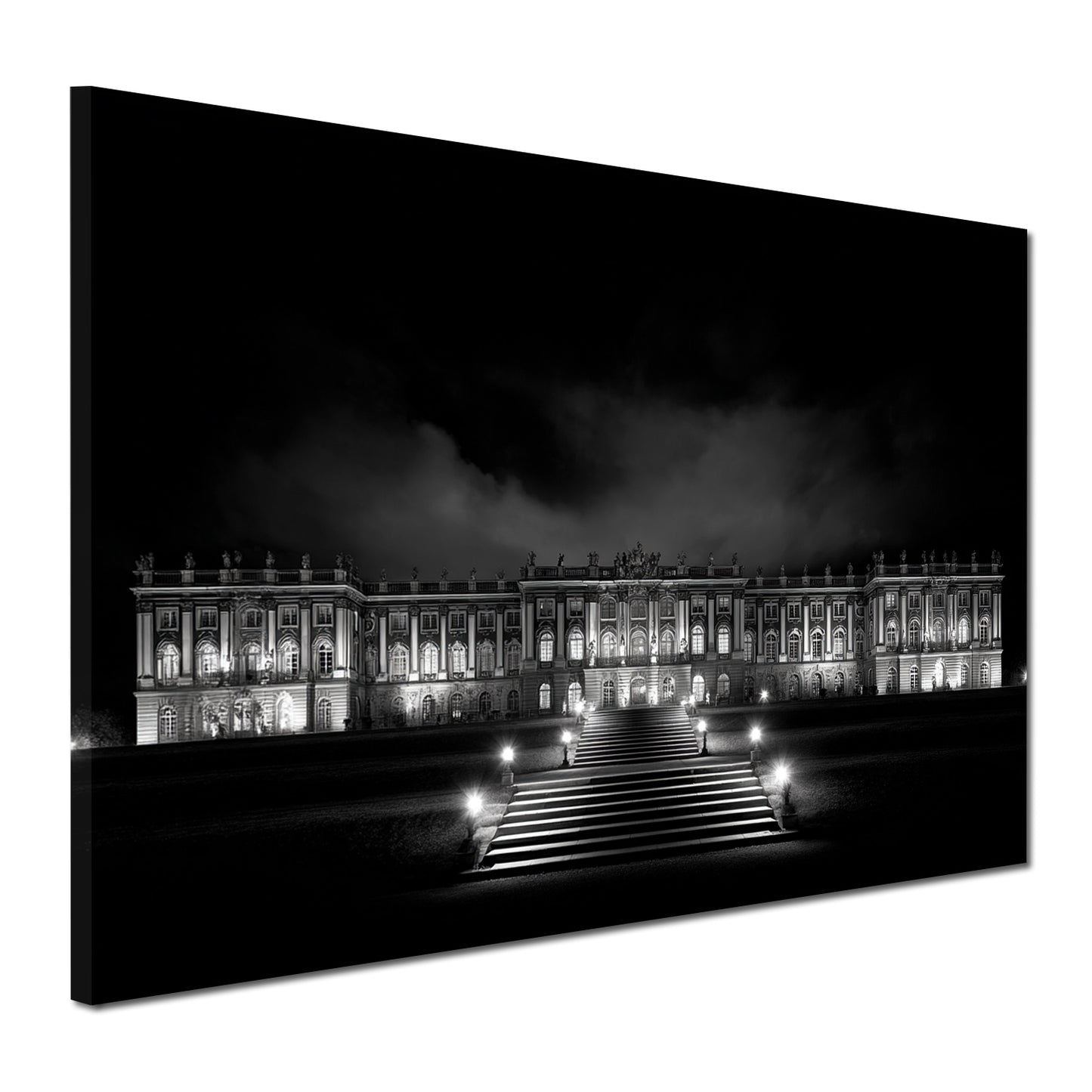 Sanssouci Schloss Potsdam schwarz weiß Wandbild