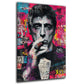 Scarface Pop Art Graffiti intensives Porträt Wandbild