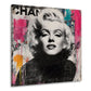 Schöne Marilyn in schwarz-weiß mit Farbakzenten Wandbild