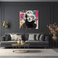 Schöne Marilyn in schwarz-weiß mit Farbakzenten Wandbild