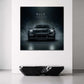 Schwarzer Porsche Rule Your World Motivations Wandbild