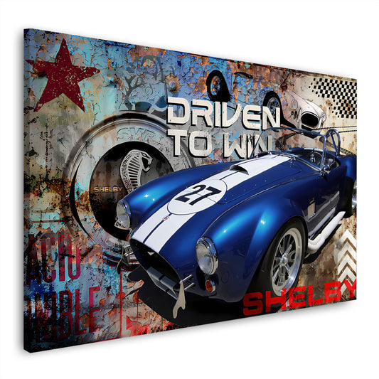 Shelby Cobra Rennwagen Retro Design Wandbild