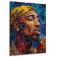 Singender Tupac mit Mikrofon Pop Art Wandbild
