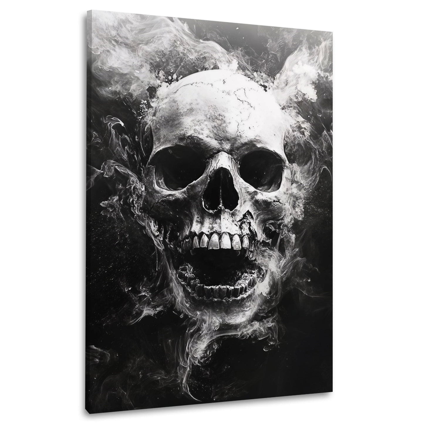 Skull expressiv und dramatisch in Pastelltönen Wandbild