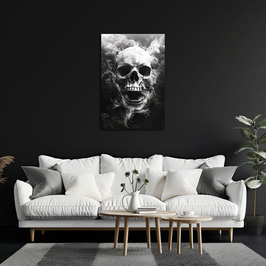 Skull expressiv und dramatisch in Pastelltönen Wandbild