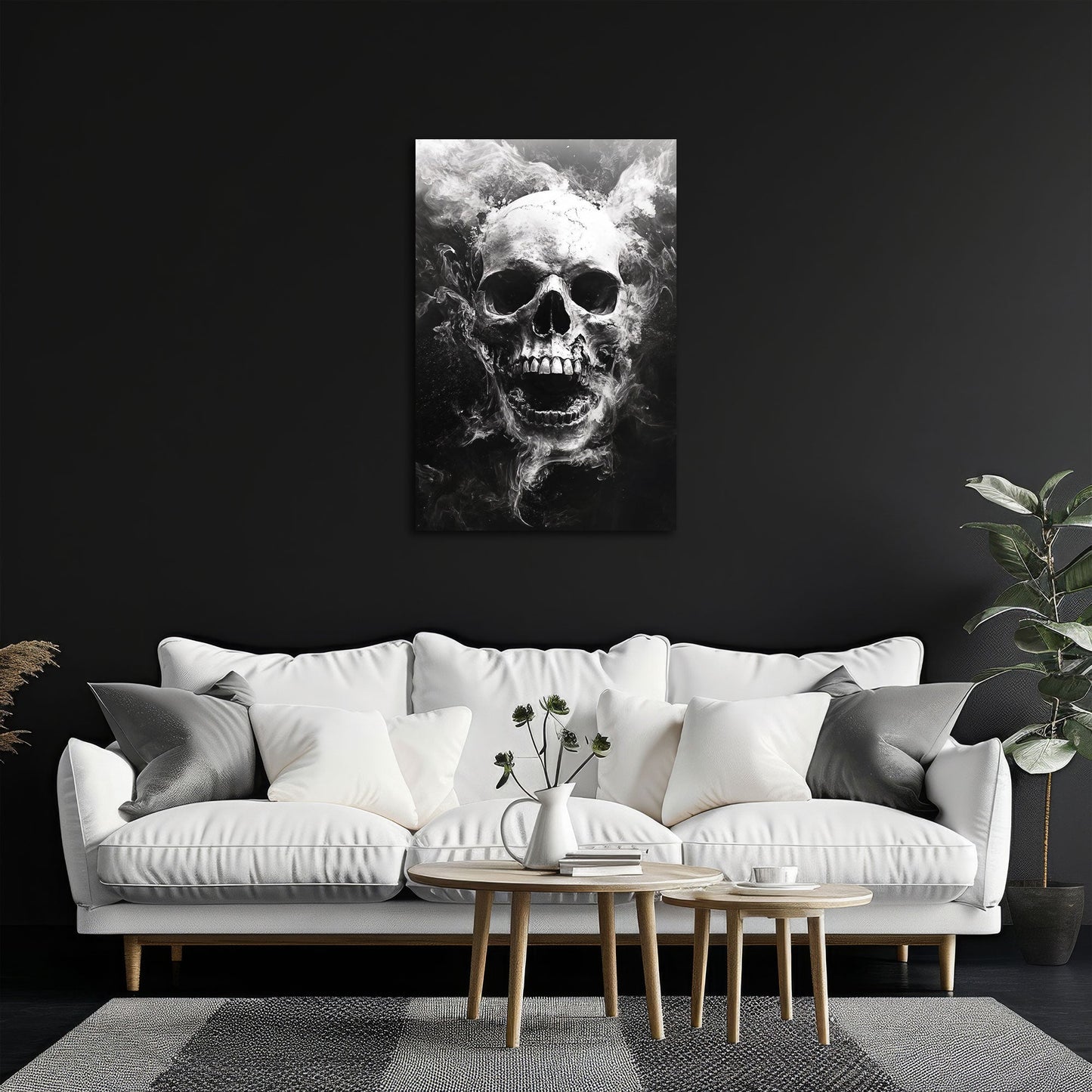 Skull expressiv und dramatisch in Pastelltönen Wandbild