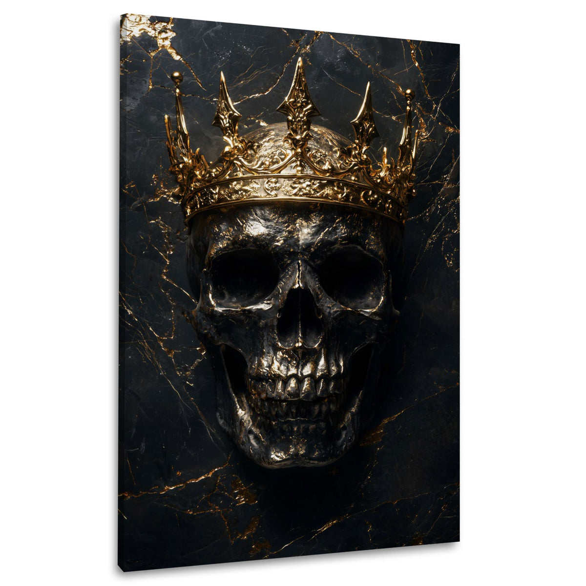 Skull King dunkel und expressiv als Kunstwerk Wandbild