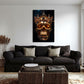 Skull King Feuer abstrakt in Pastelltönen Wandbild