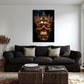 Skull King Feuer abstrakt in Pastelltönen Wandbild