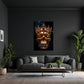 Skull King Feuer abstrakt in Pastelltönen Wandbild